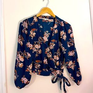 American Eagle V-Neck, Deep Blue Blouse